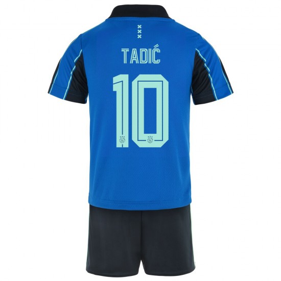 Camisola AFC Ajax Dusan Tadic 10 Criança Equipamento Segundo 2021-2022 Manga Curta